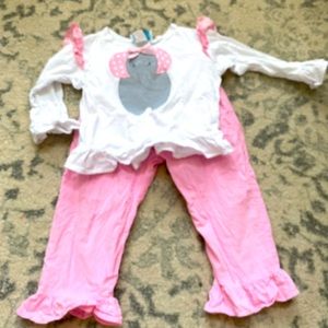 Funtasia Too! Size 3T elephant pants outfit GUC